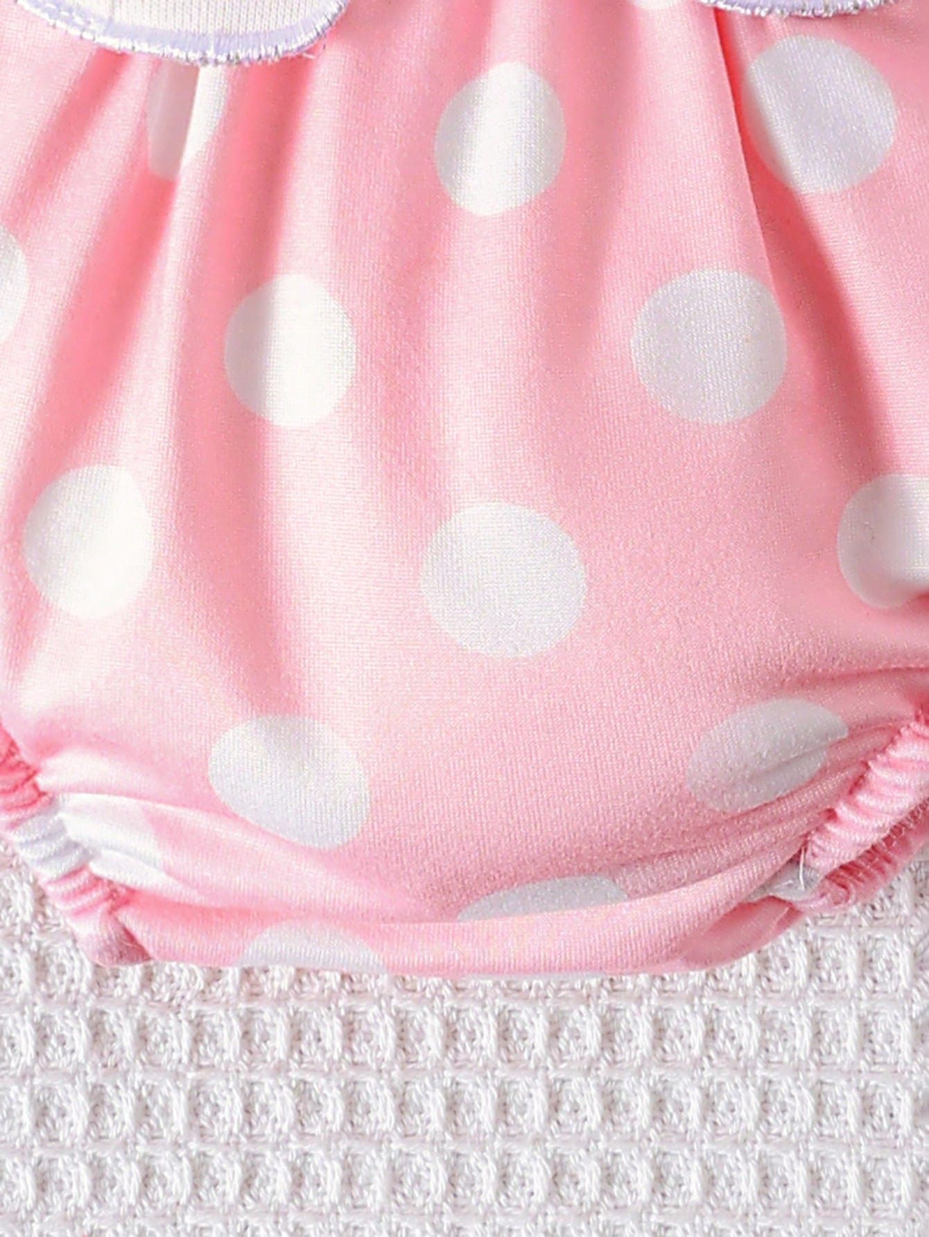 Baby Girls Bunny Appliqué Polka Dot Bubble Romper - Blush | 21 Cent...