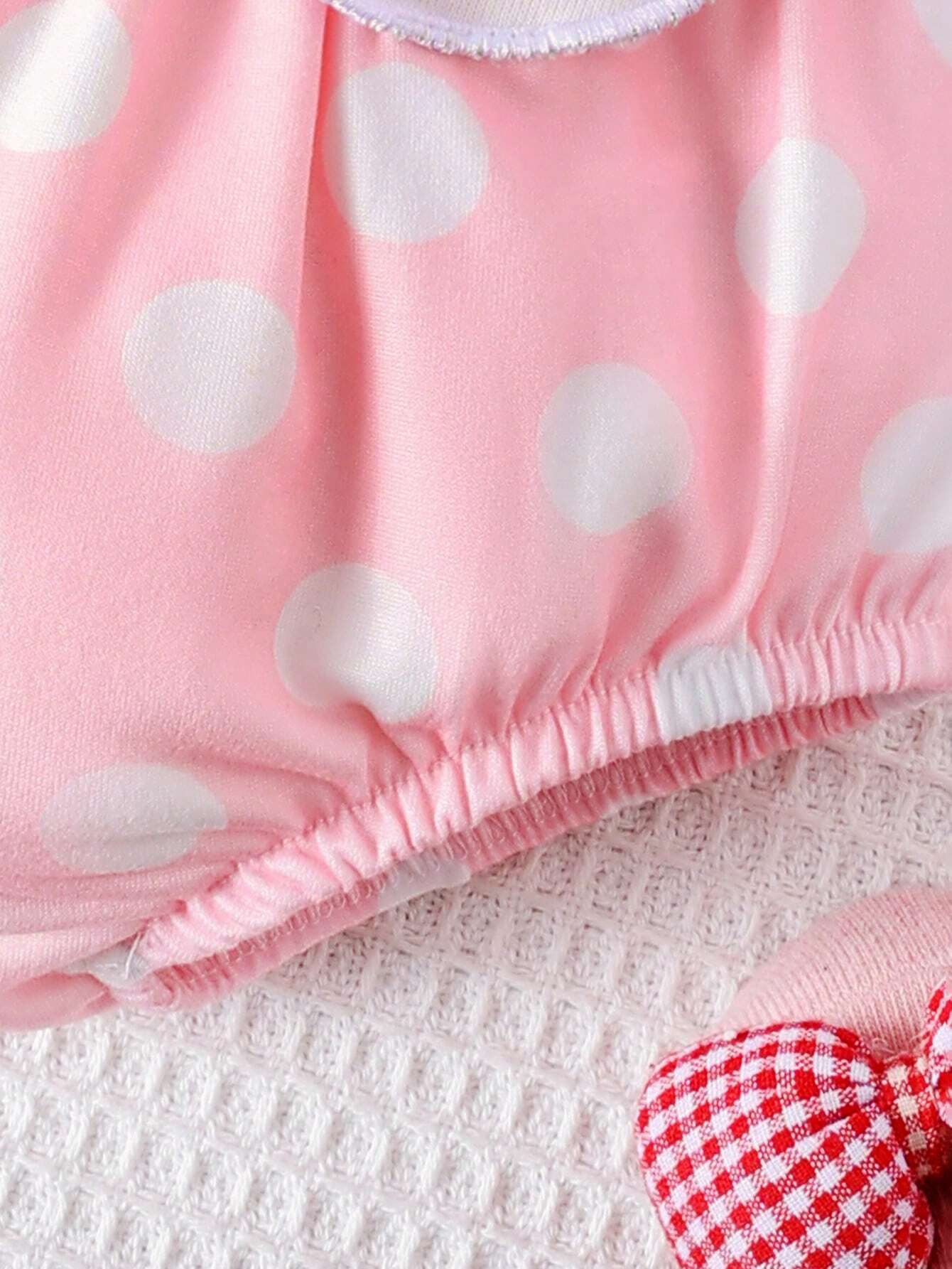 Baby Girls Bunny Appliqué Polka Dot Bubble Romper - Blush | 21 Cent...