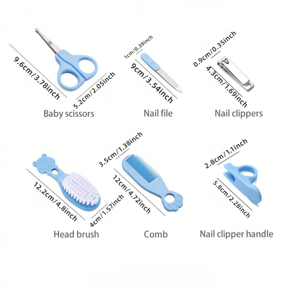 6pcs Baby Boys Grooming & Nail Care Kit - Ivory | 21 Century Kids