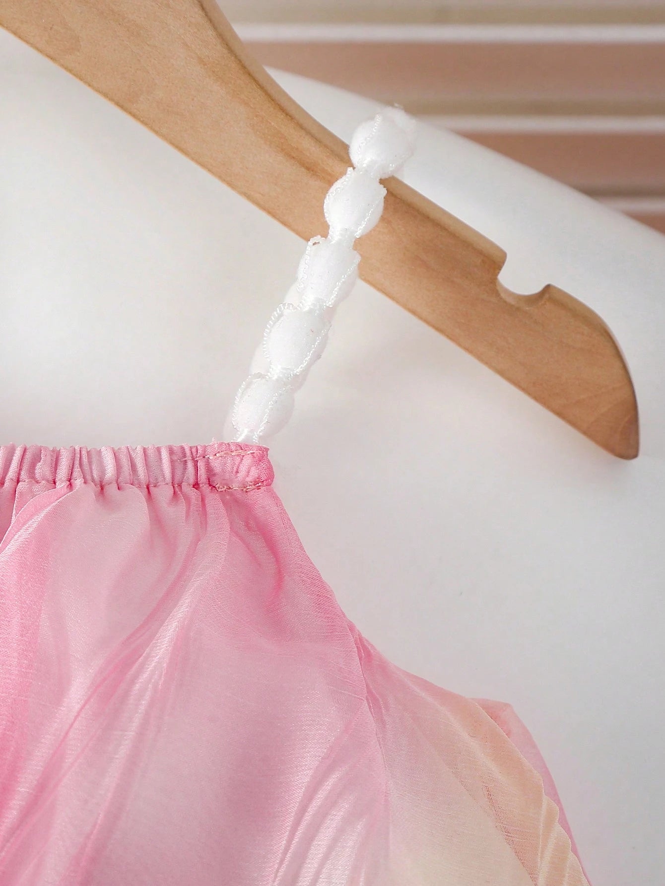 2pcs Girls Tie-Dye Spaghetti Strap Top & Shorts Set - Blush