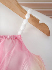 2pcs Girls Tie-Dye Spaghetti Strap Top & Shorts Set - Blush