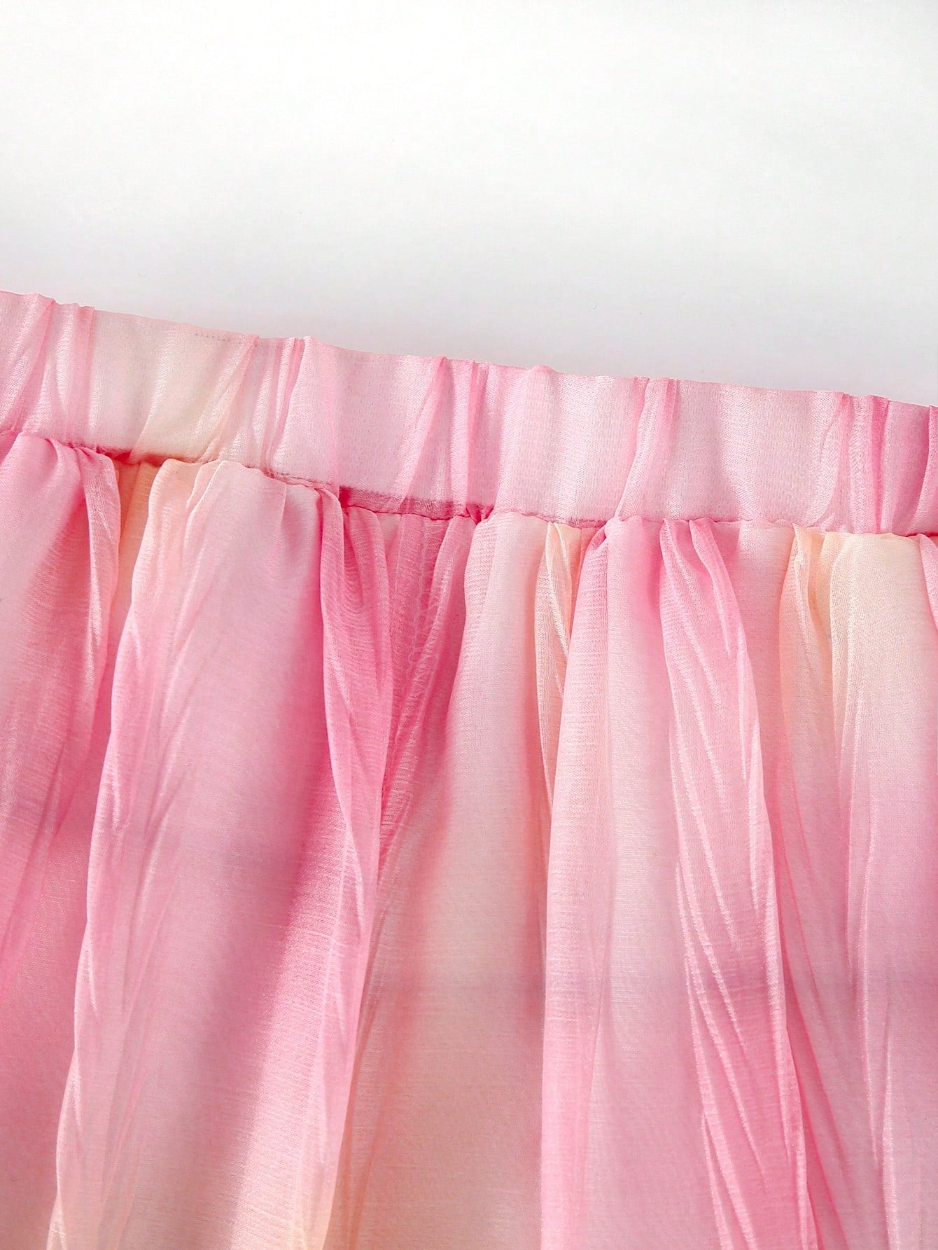 2pcs Girls Tie-Dye Spaghetti Strap Top & Shorts Set - Blush