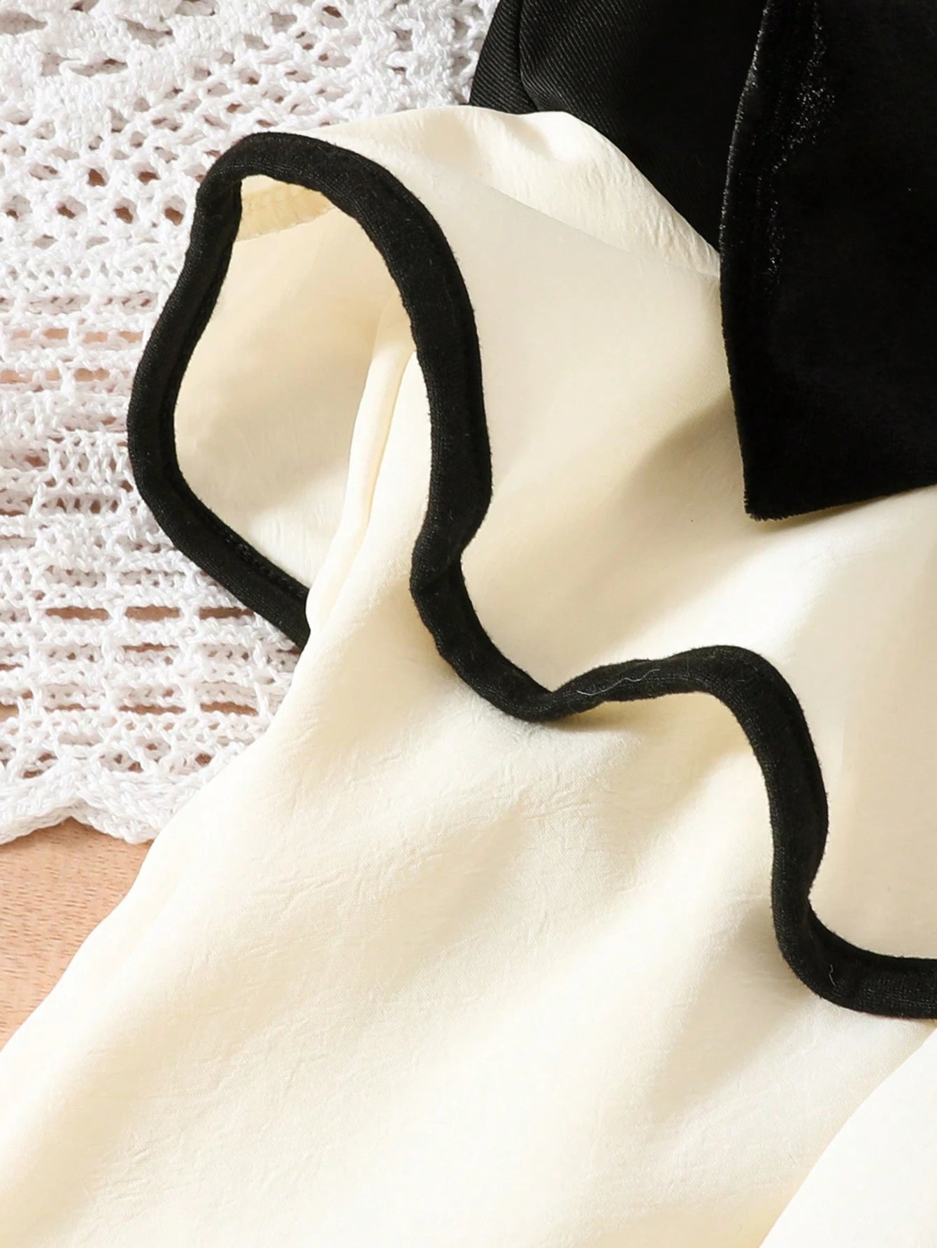 Big Girls Velvet Bow Color-Block Ruffle Midi Dress - Ivory | 21 Cen...