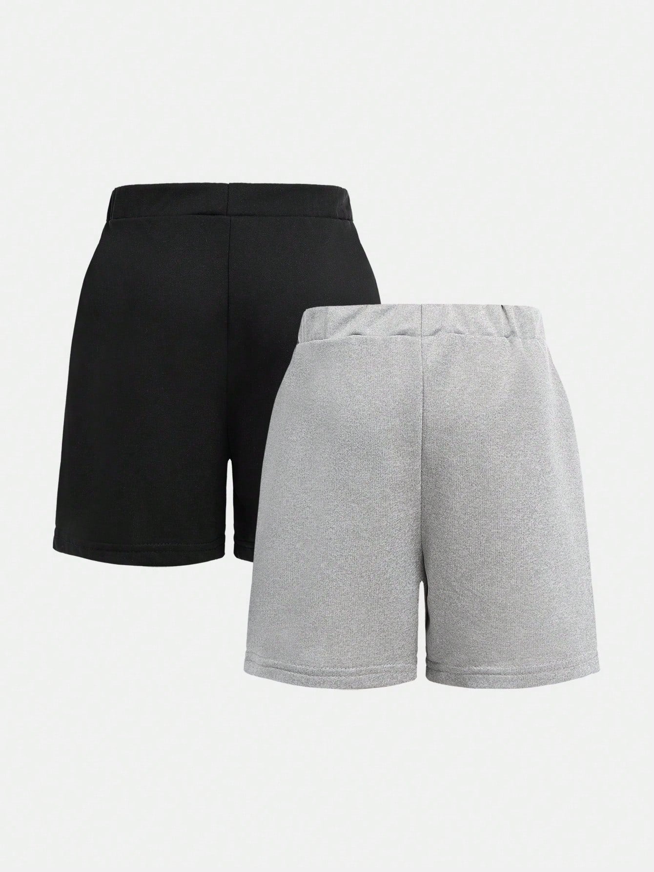 Little Boys Fleece Drawstring Track Shorts - Slate