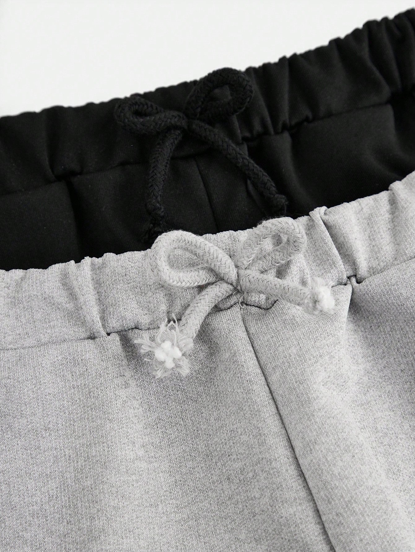 Little Boys Fleece Drawstring Track Shorts - Slate