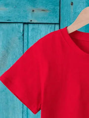 Little Boys 'Look Like My Daddy' Slogan Tee - Scarlet
