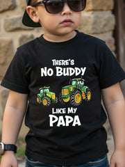 Boys Tractor Graphic Slogan Crew Neck Tee - Onyx