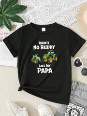 Boys Tractor Graphic Slogan Crew Neck Tee - Onyx