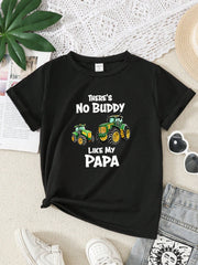 Boys Tractor Graphic Slogan Crew Neck Tee - Onyx