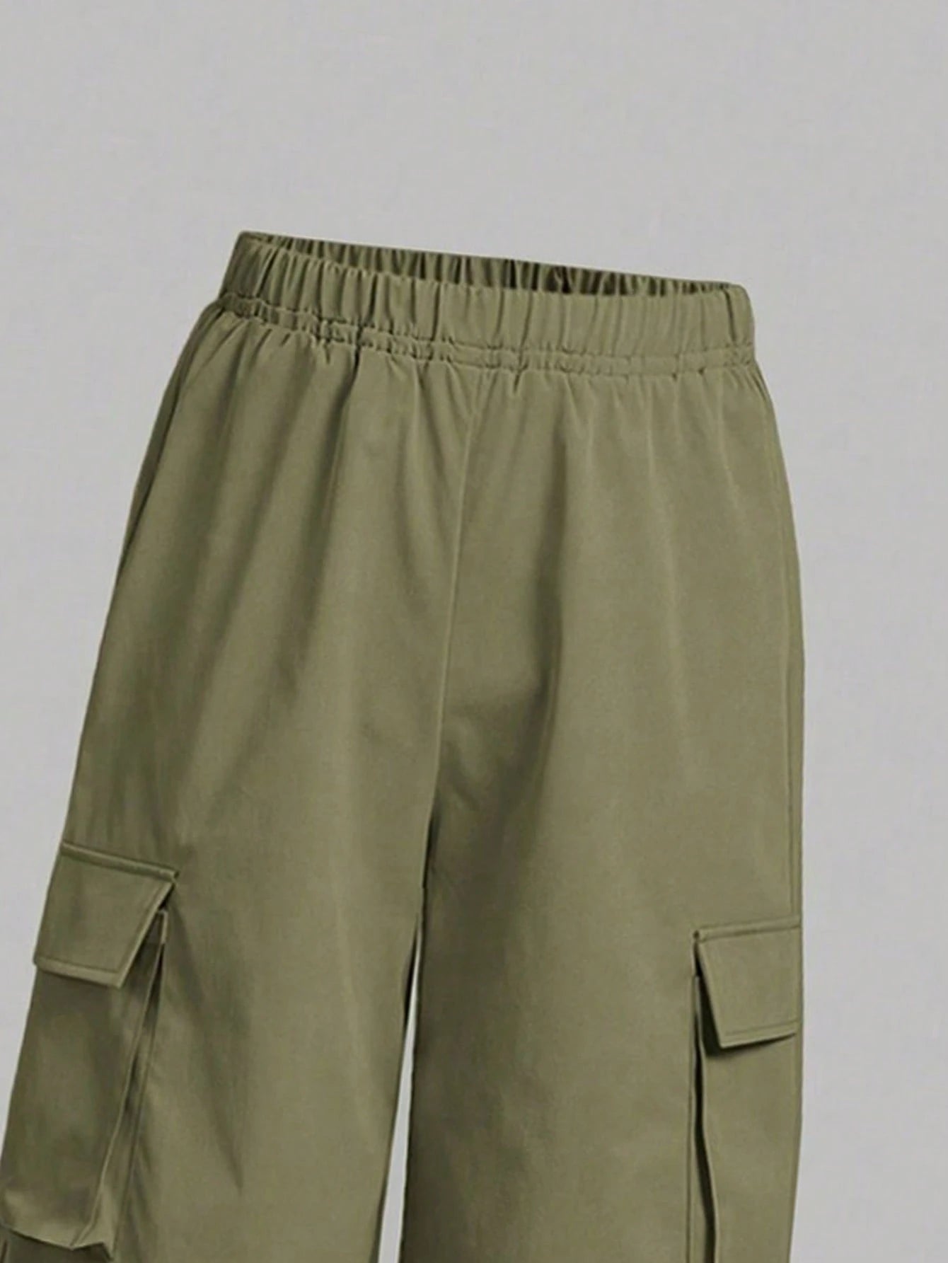 2pcs Big Girls Brooklyn Graphic Crop Tee & Cargo Pants Set - Sage |...