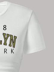 2pcs Big Girls Brooklyn Graphic Crop Tee & Cargo Pants Set - Sage |...