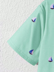 Big Boys All-Over Print Polo Shirt - Fern Green