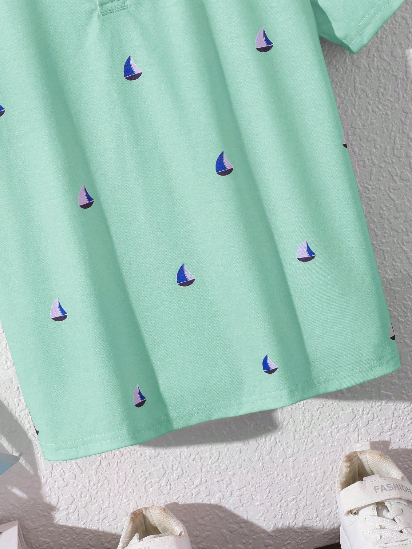 Big Boys All-Over Print Polo Shirt - Fern Green