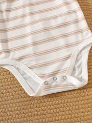 Baby Boys Star & Stripe Sleeveless Bodysuit Set - Ivory