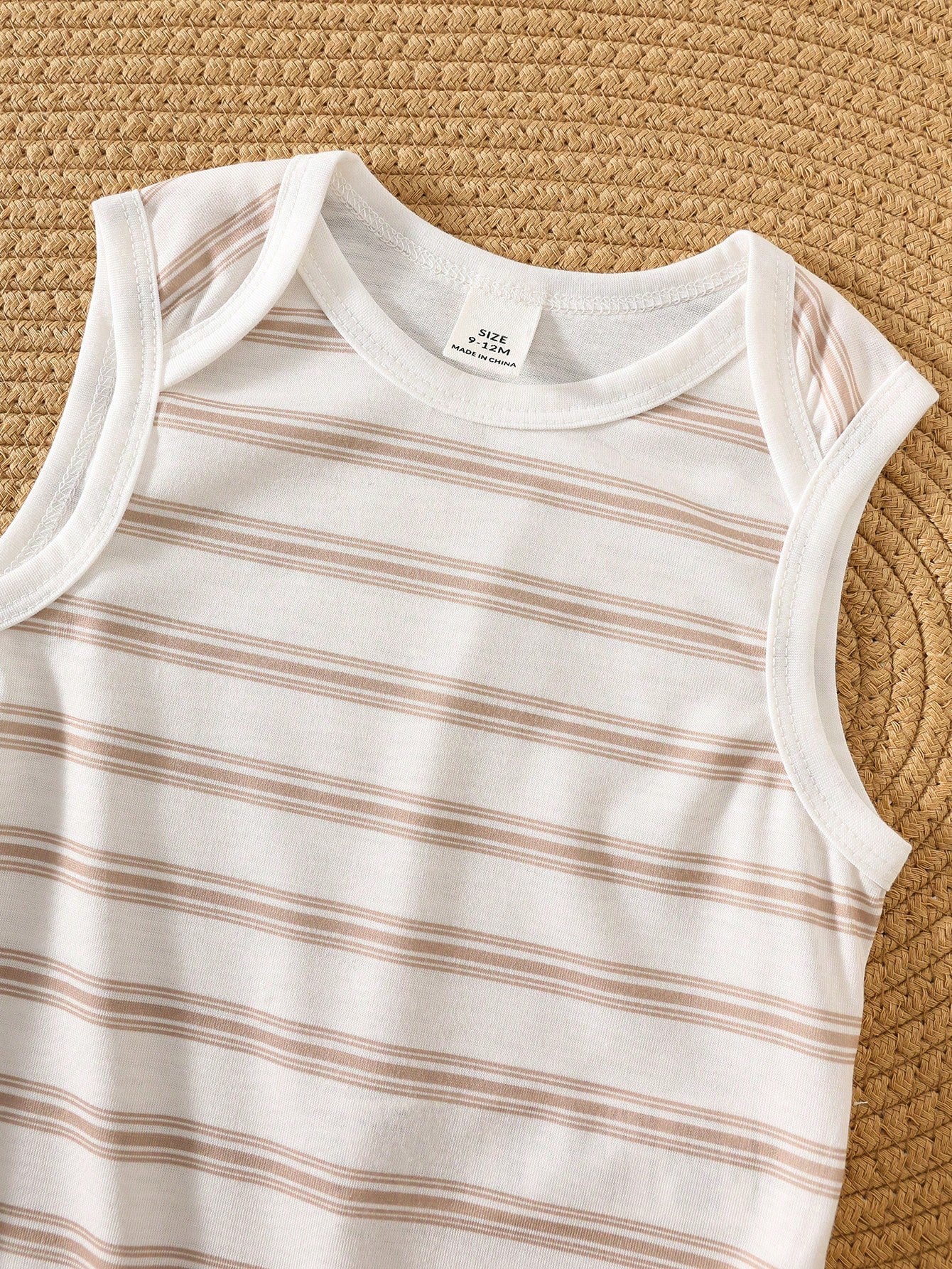Baby Boys Star & Stripe Sleeveless Bodysuit Set - Ivory