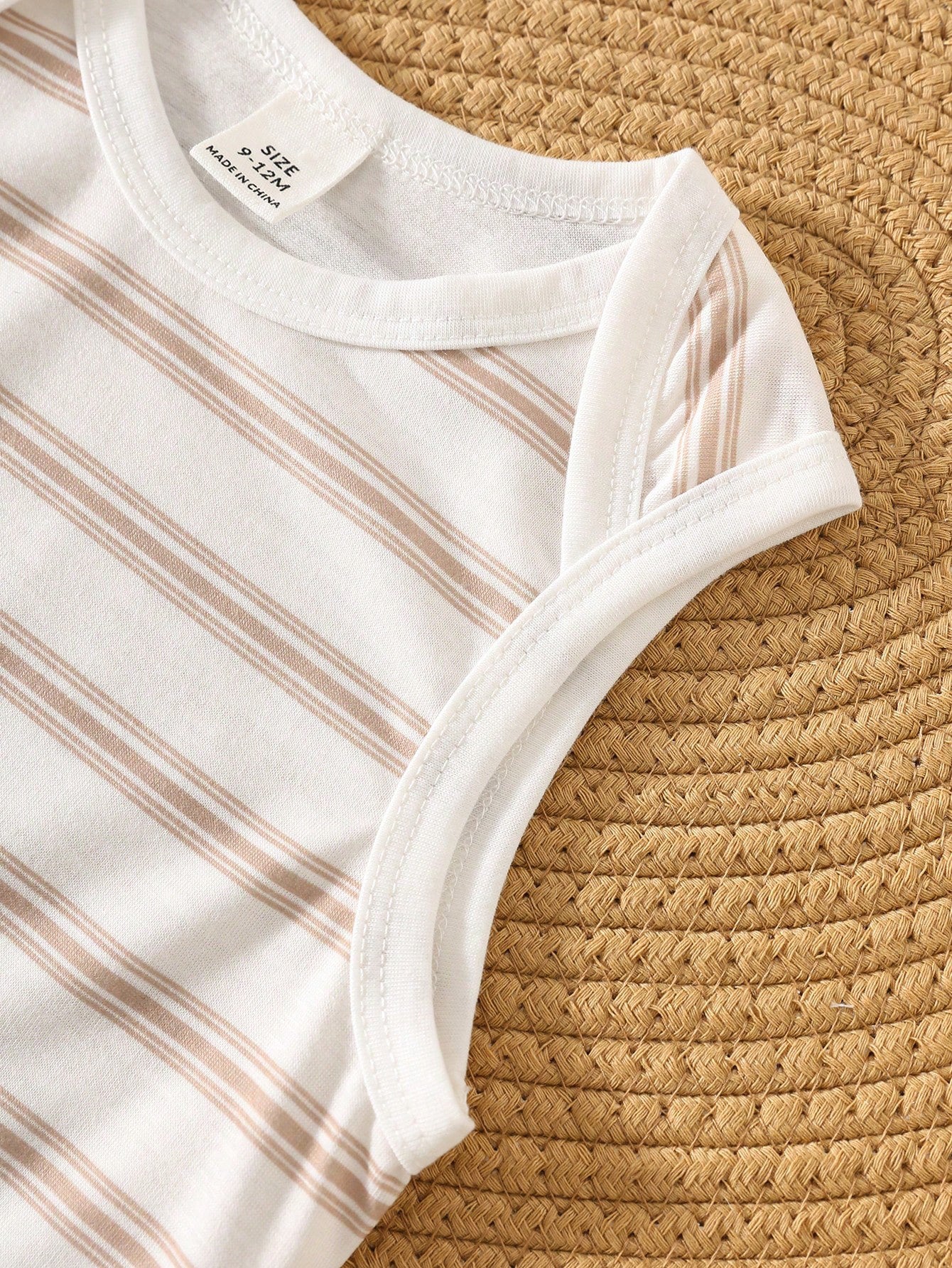 Baby Boys Star & Stripe Sleeveless Bodysuit Set - Ivory