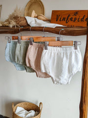 4pcs Baby Boys Muslin Bloomer Shorts Set - Ivory | 21 Century Kids