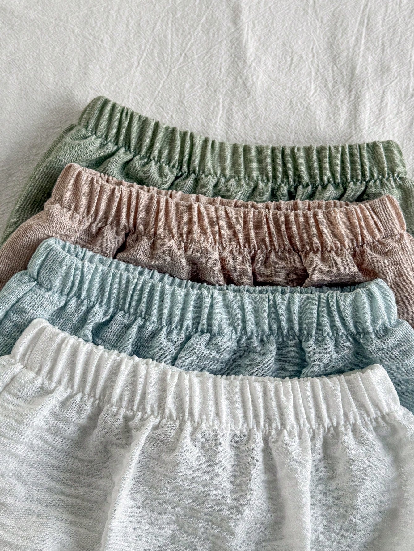 4pcs Baby Boys Muslin Bloomer Shorts Set - Ivory | 21 Century Kids