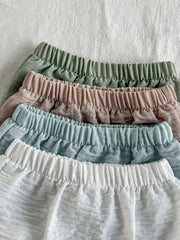 4pcs Baby Boys Muslin Bloomer Shorts Set - Ivory | 21 Century Kids