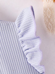 Girls Ribbed Flutter Sleeve Star Tulle Dress - Periwinkle | 21 Cent...