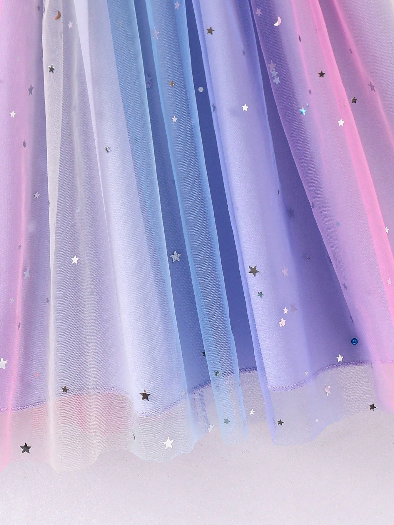 Girls Ribbed Flutter Sleeve Star Tulle Dress - Periwinkle | 21 Cent...