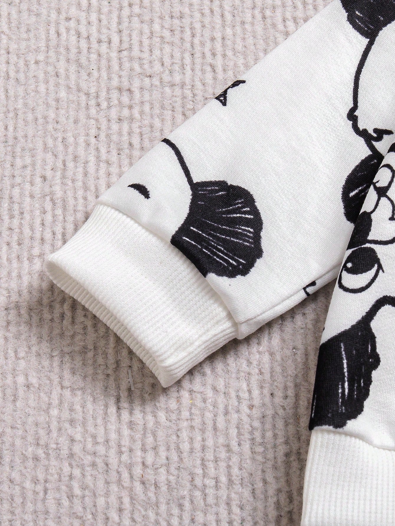 2pcs Baby Boys Cartoon Bear Print Sweatshirt & Jogger Set - Ivory |...