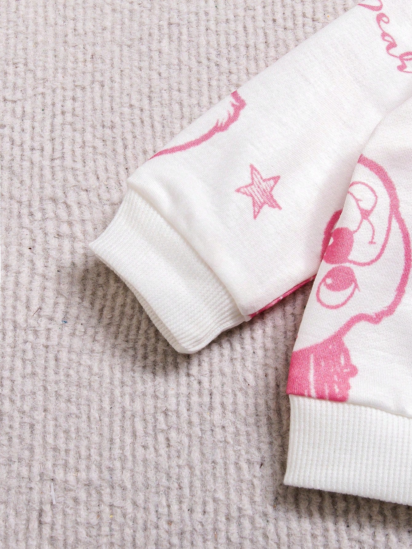 2pcs Baby Boys Bear Print Sweatshirt & Jogger Set - Ivory | 21 Cent...