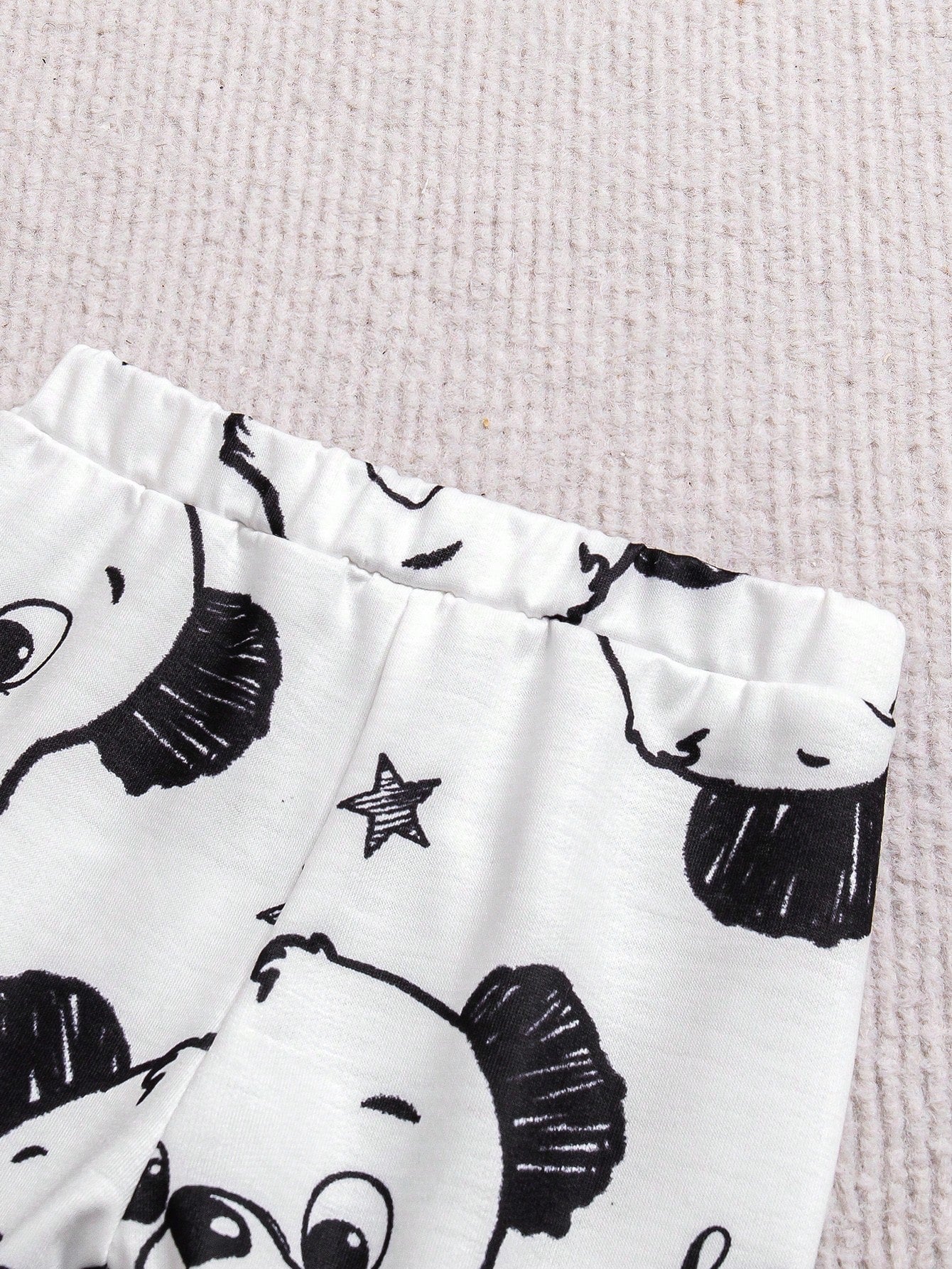2pcs Baby Boys Cartoon Bear Print Sweatshirt & Jogger Set - Ivory |...