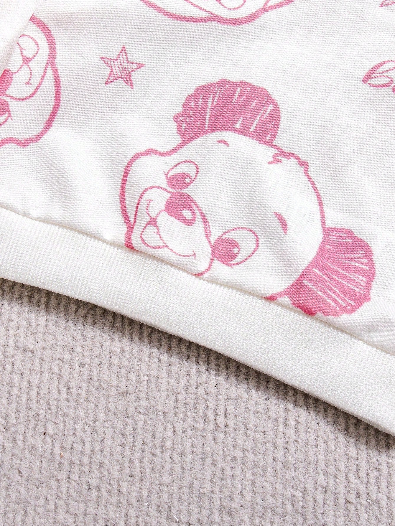 2pcs Baby Boys Bear Print Sweatshirt & Jogger Set - Ivory | 21 Cent...