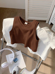 3pcs Boys Waffle Knit Vest, Shirt & Trousers Set - Wenge | 21 Centu...