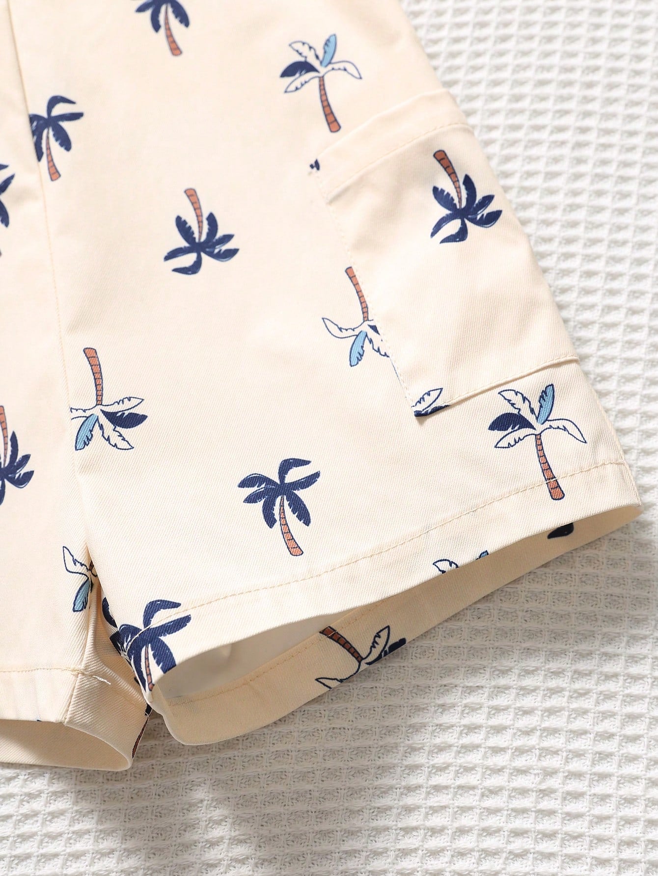 Boys Palm Print Bib Overall Shorts - Isabelline | 21 Century Kids