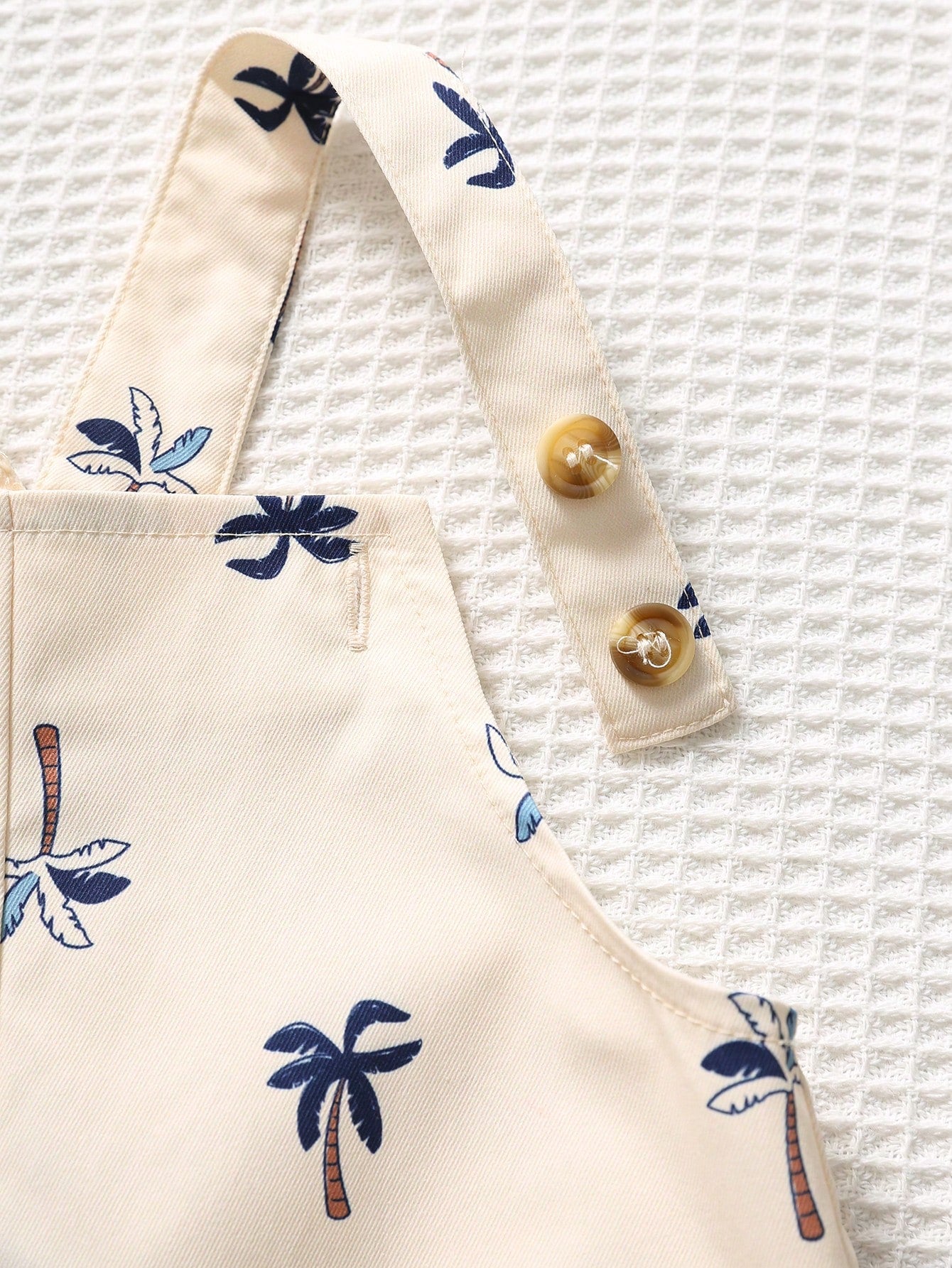 Boys Palm Print Bib Overall Shorts - Isabelline | 21 Century Kids
