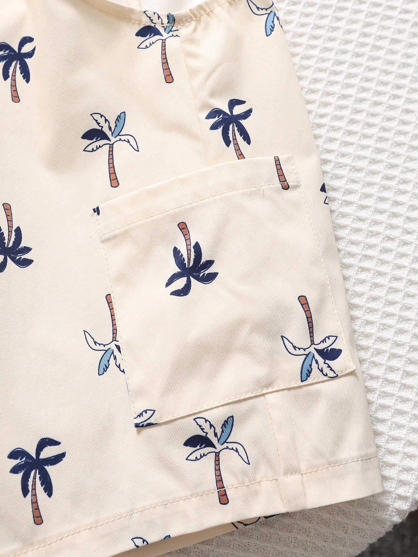 Boys Palm Print Bib Overall Shorts - Isabelline | 21 Century Kids