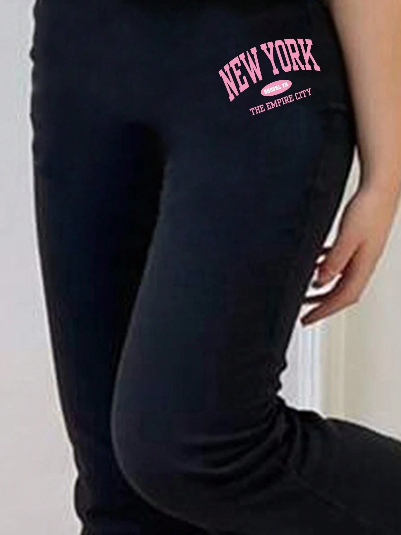 2pcs Big Girls New York Graphic Tee & Flare Pants Set - Onyx | 21 C...