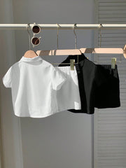 Baby Boys Equestrian Print Polo Shirt & Shorts Set - Onyx