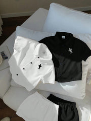 Baby Boys Equestrian Print Polo Shirt & Shorts Set - Onyx