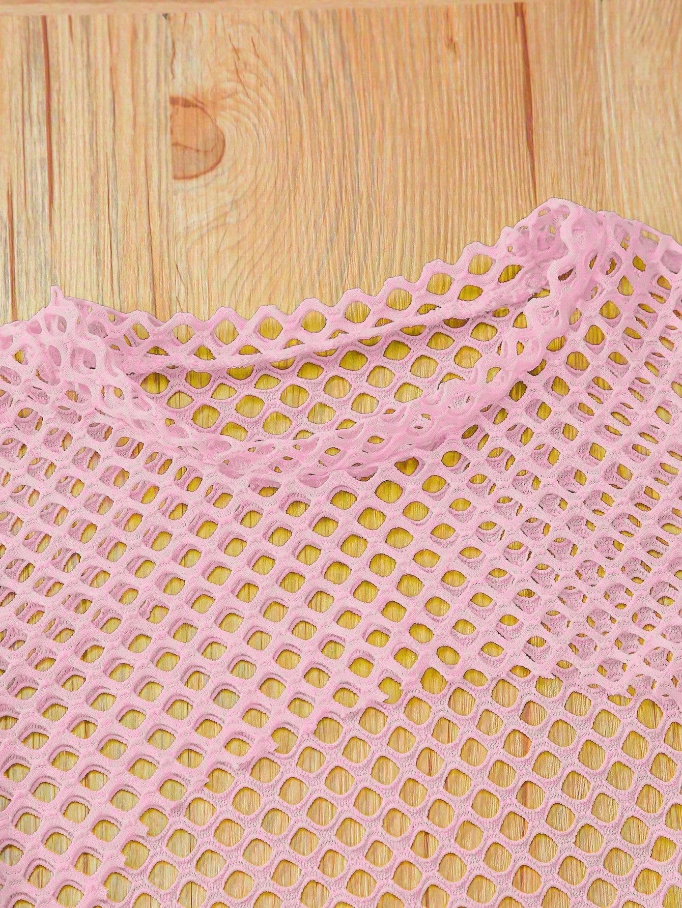3pcs Girls Brooklyn Graphic Fishnet Overlay Camisole & Shorts Set -...