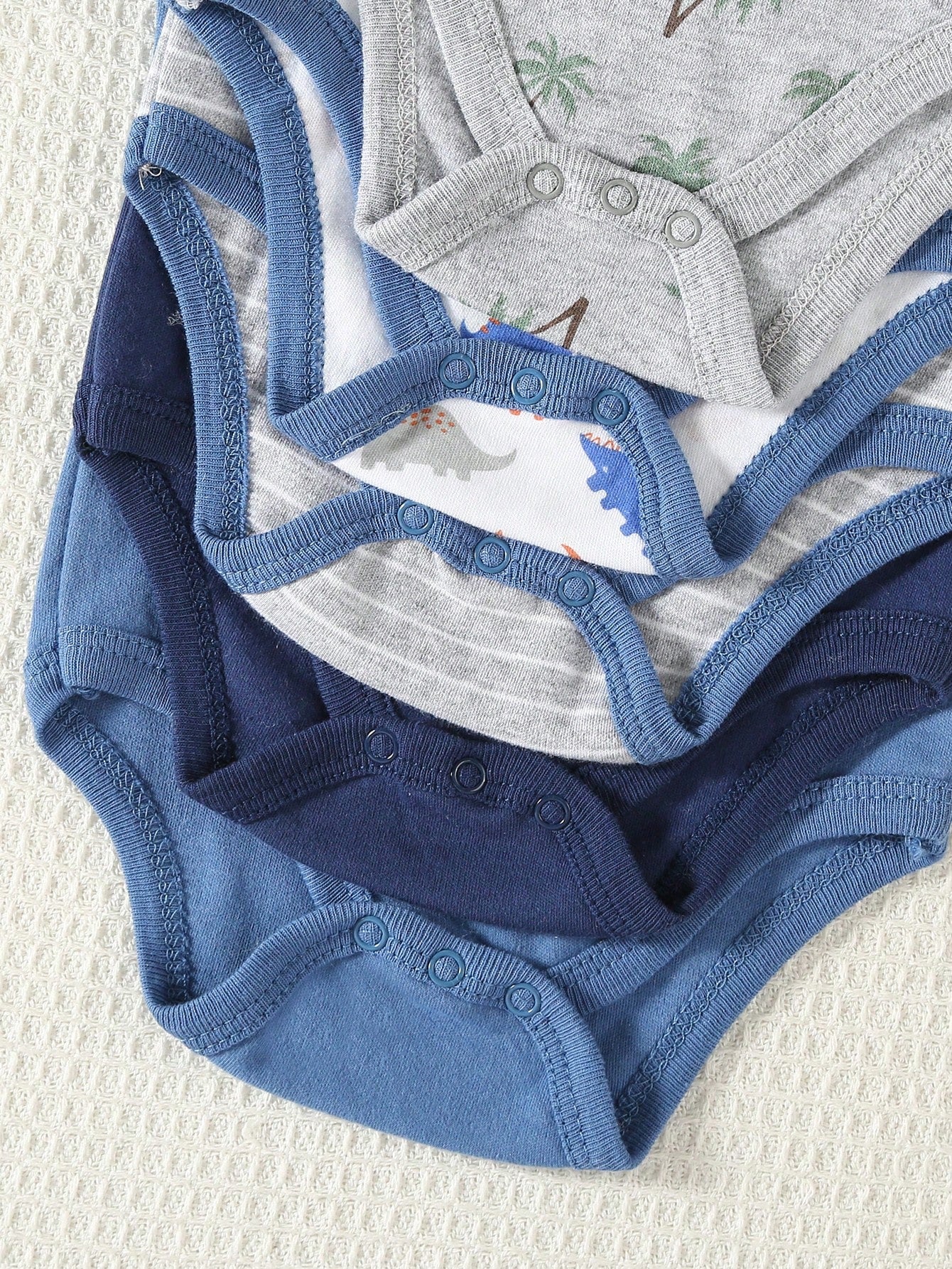 Baby Boys Dinosaur Graphic Short Sleeve Romper - Cobalt