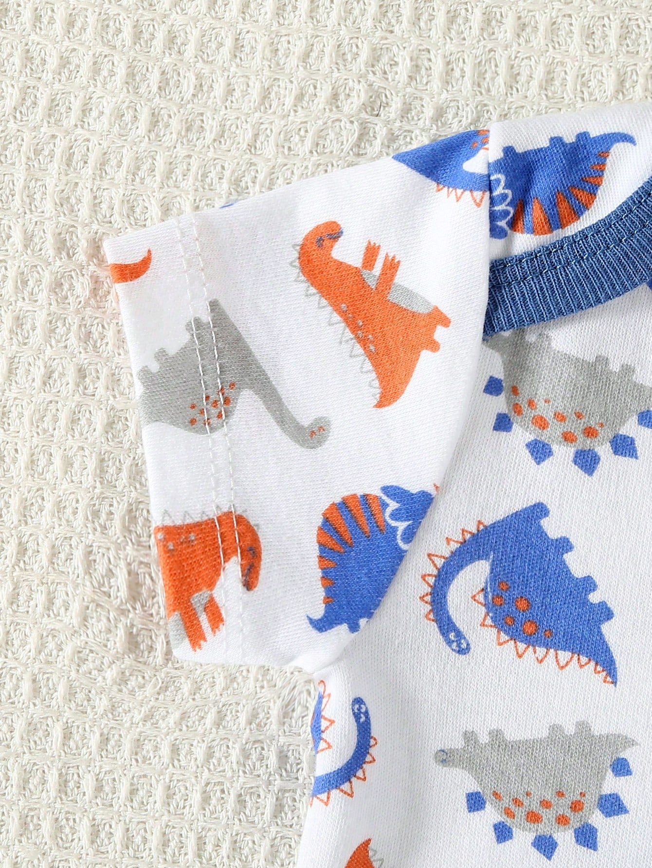 Baby Boys Dinosaur Graphic Short Sleeve Romper - Cobalt