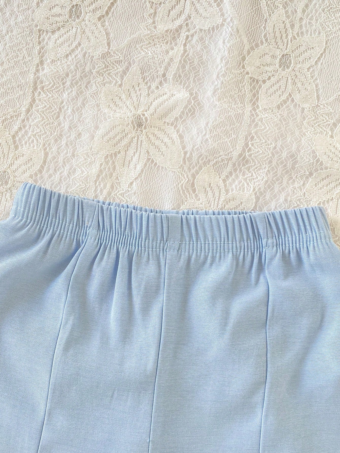 2pcs Girls Floral Heart Appliqué Tee & Shorts Set - Blush | 21 Cent...