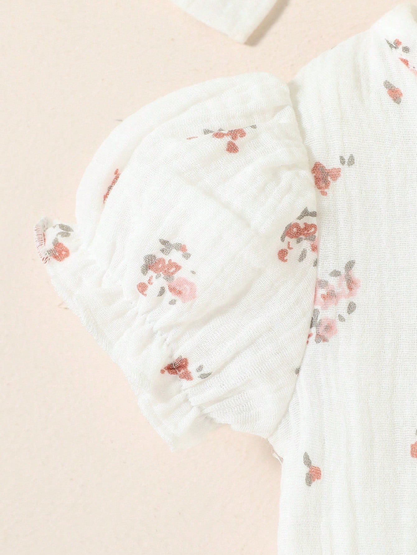 4pcs Baby Girls Ditsy Floral Muslin Romper Set - Ivory | 21 Century...
