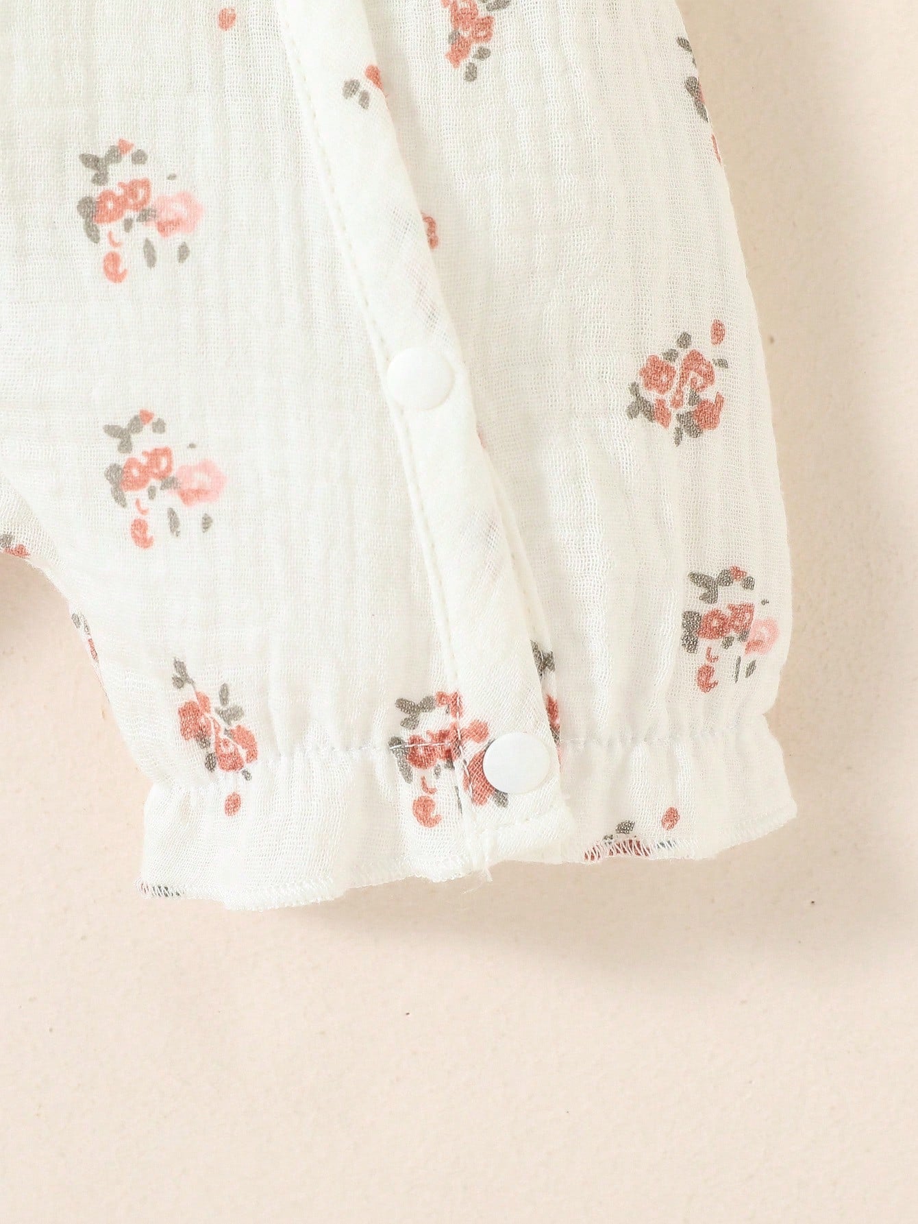 4pcs Baby Girls Ditsy Floral Muslin Romper Set - Ivory | 21 Century...