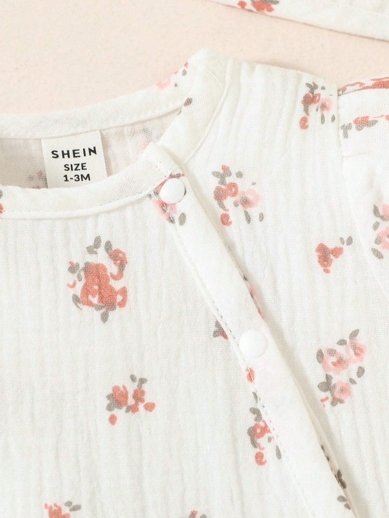 4pcs Baby Girls Ditsy Floral Muslin Romper Set - Ivory | 21 Century...