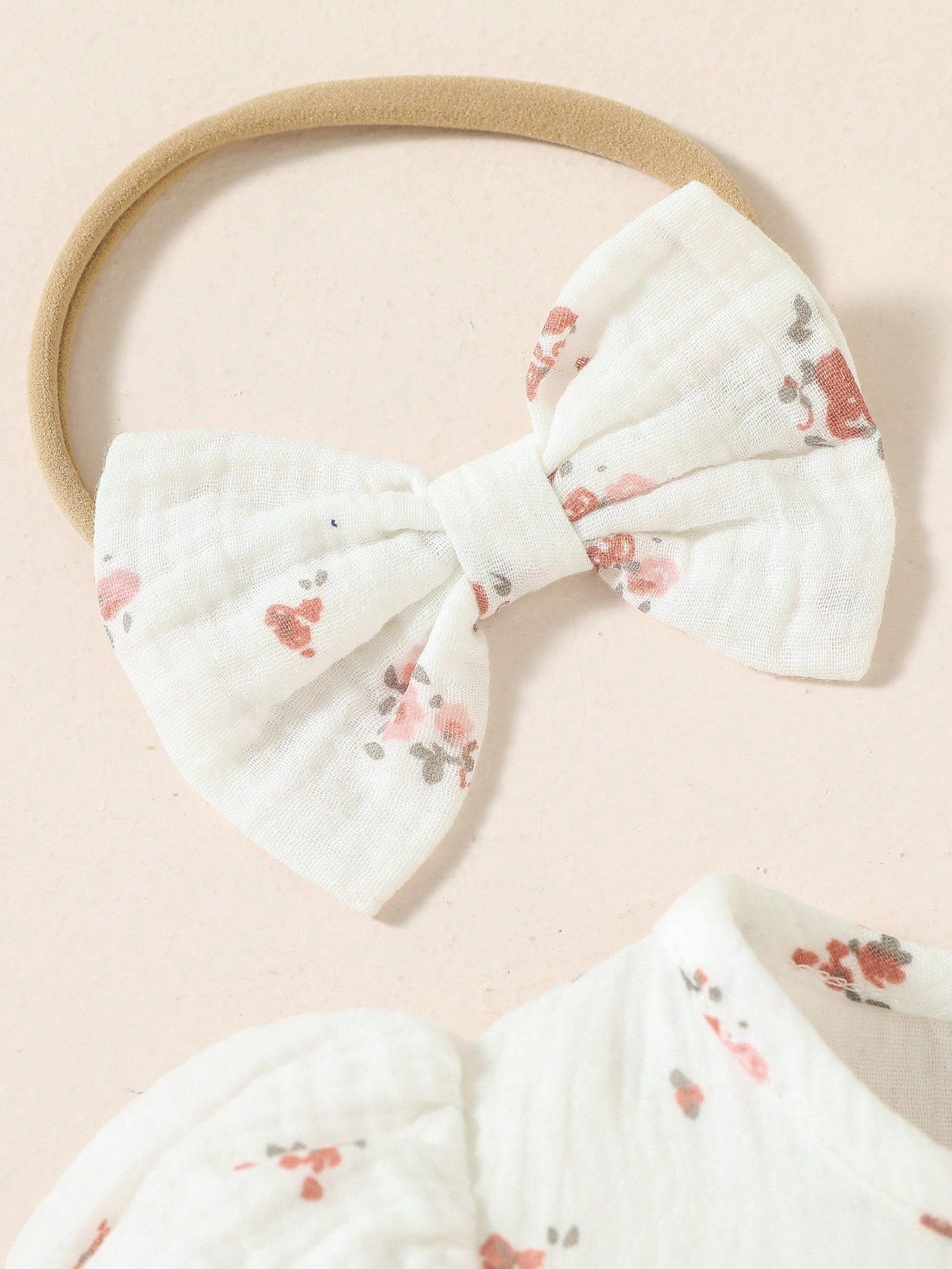 4pcs Baby Girls Ditsy Floral Muslin Romper Set - Ivory | 21 Century...