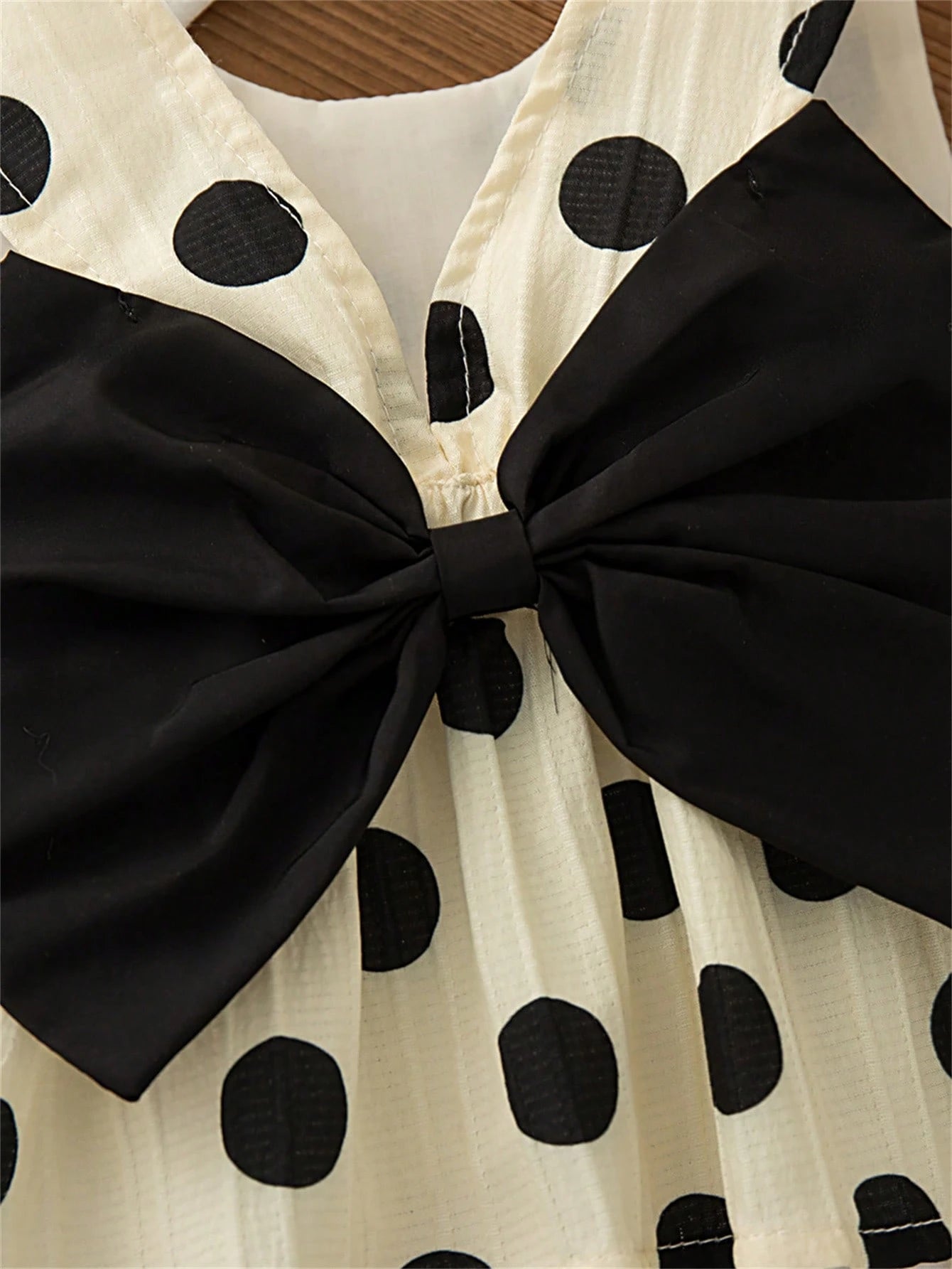 2pcs Girls Polka Dot Bow-Back Tank & Bloomer Set - Isabelline