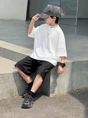Big Boys Oversized Mock Neck Letter Print Tee - Ivory | 21 Century ...