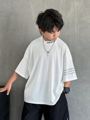 Big Boys Oversized Mock Neck Letter Print Tee - Ivory | 21 Century ...