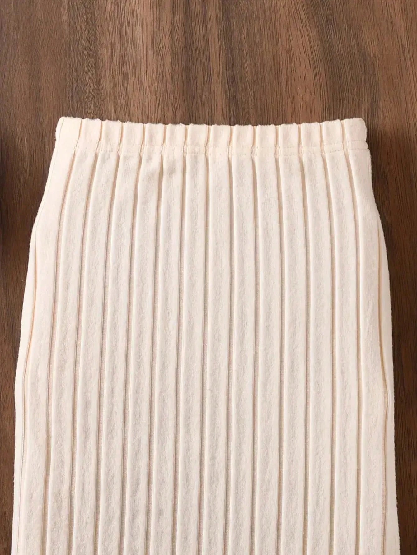 2pcs Big Girls Ribbed Knit Cami Top & Midi Skirt Set - Ecru | 21 Ce...
