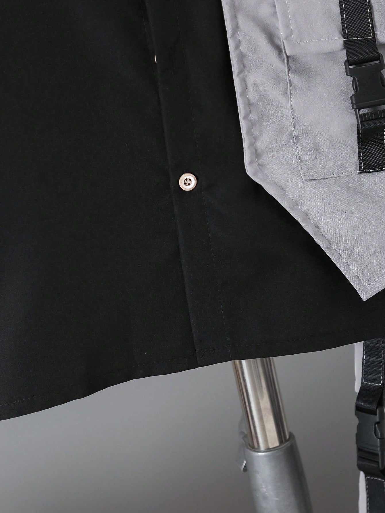 2pcs Big Boys Collared Lapel Shirt & Shorts Set - Stone Grey