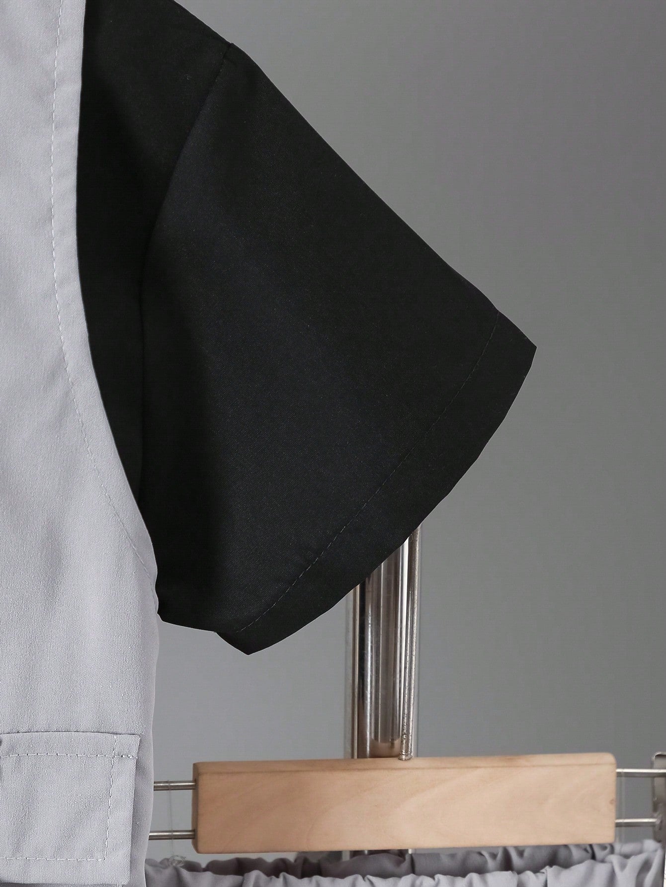 2pcs Big Boys Collared Lapel Shirt & Shorts Set - Stone Grey